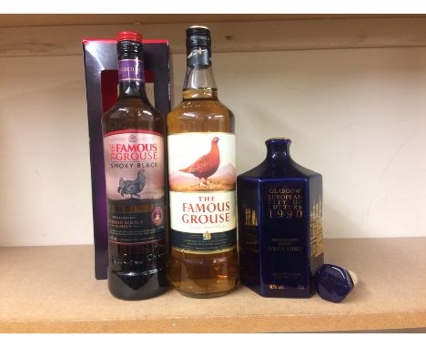 THE FAMOUS GROUSE ONE LITRE
Blended Scotch Whisky.
1L, 40% volume. 
THE FAMOUS GROUSE SMOKY BLACK
Blended Scotch Whisky.
700m