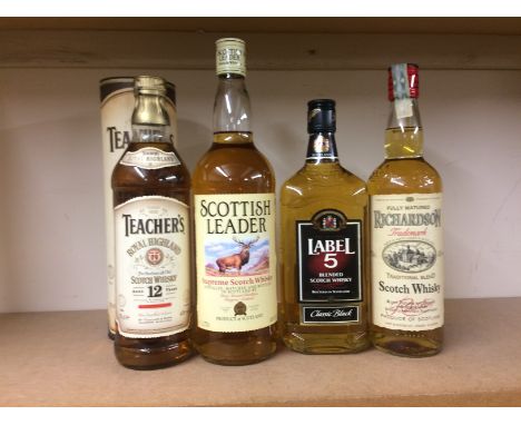 SCOTTISH LEADER ONE LITRE
Blended Scotch Whisky.
1L, 40% volume. 
LABEL 5
Blended Scotch Whisky.
70cl, 40% volume. 
TEACHER'S