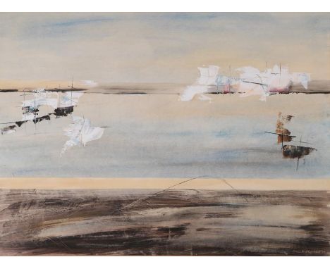 Marie Walker Last (1917-2017) ''Marine Mirage'' Signed and dated (19)78, mixed media, 56cm by 75cm Provenance: Park Square Ga