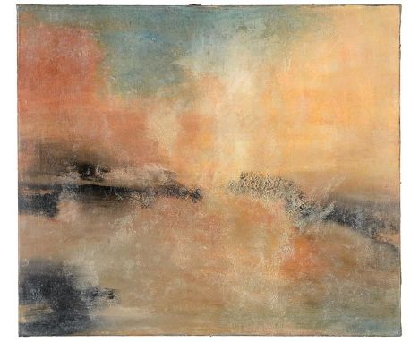 Marie Walker Last (1917-2017) Abstract Signed and inscribed with artist's address verso, oil on canvas, 65cm by 75.5cm Artist