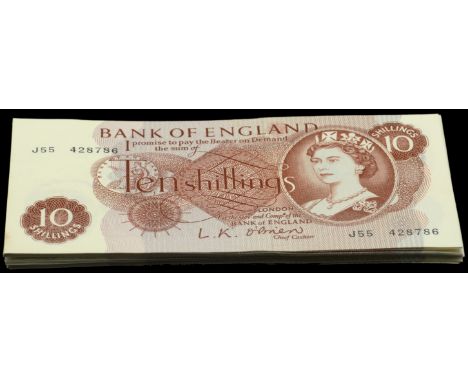 Bank of England, Leslie K. O’Brien, 10 Shillings (15), 12 October 1961, prefixes J55, K06, and K16,  Hollom, 10 Shillings (6)