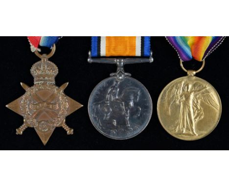 WORLD WAR ONE GROUP OF THREE  1914-15 Star, British War Medal and Victory Medal 58052 CPL A C BATT R A M C [58052 A CPL A C B