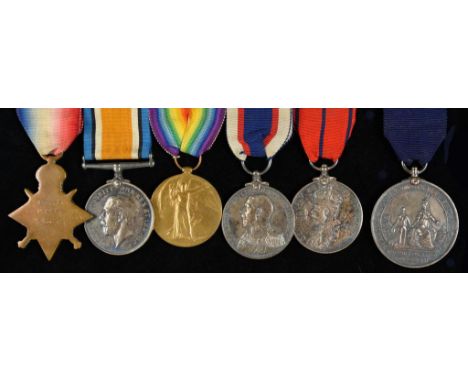 WORLD WAR ONE GROUP OF SIX  1914-15 Star, British War Medal, Victory Medal, Royal Fleet Reserve Long Service and Good Conduct