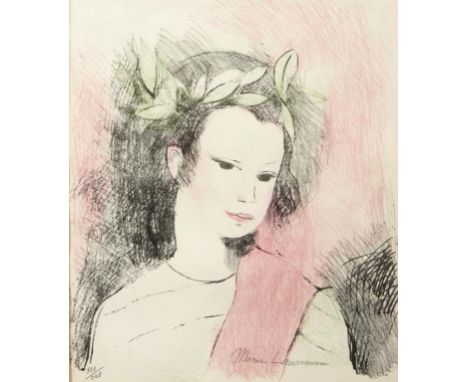 †MARIE LAURENCIN (1883-1956) LA MUSE COURONNE 1954 (M.282)  lithograph in colour, signed by the artist in pencil and numbered