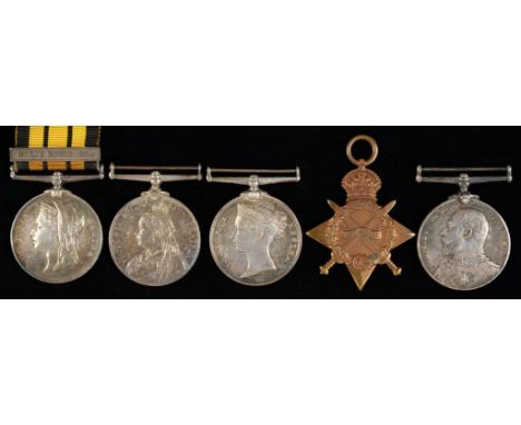 EAST AND WEST AFRICA - WORLD WAR ONE GROUP OF FOUR AND RELATED SINGLE East and West Africa Medal one clasp Benin River 1894, 