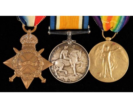 WORLD WAR ONE GROUP OF THREE 1914-15 Star, British War Medal and Victory Medal W C SIMPSON GSR M F A [W E SIMPSON GSR M F A o