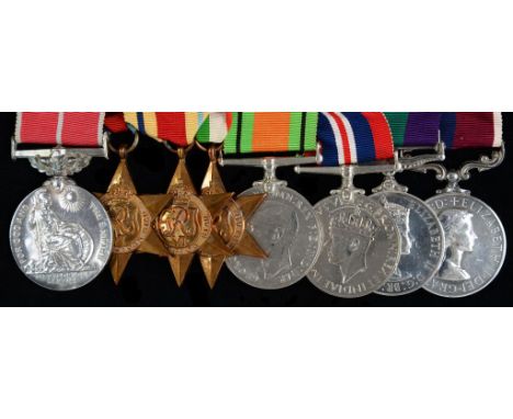 WORLD WAR II GROUP OF EIGHT British Empire Medal EIIR Military Division, 1939-45 Star, Africa Star, Italy Star, Defence Medal