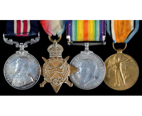 WORLD WAR ONE M M GROUP OF FOUR Military Medal, 1914-15 Star, British War Medal and Victory Medal 433094 L CPL W KETTLE 1/2 S