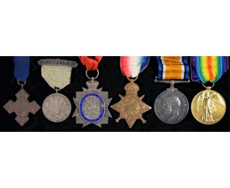 WORLD WAR ONE GROUP OF THREE  1914 Star, British War Medal and Victory Medal 530 PTE S BRAMALL 9/LRS and three other awards i