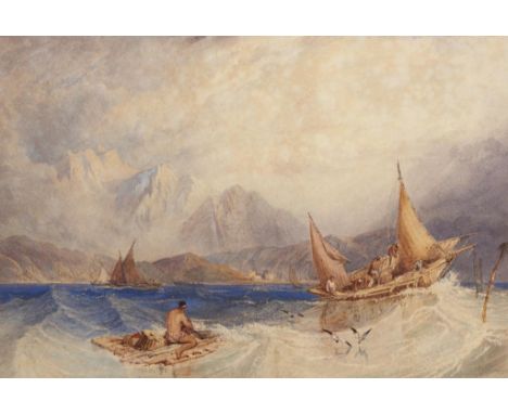CLARKSON FREDERICK STANFIELD, RA (1793-1867) THE PEARL DIVERS  watercolour, 18.5 x 27.5cmExhibited: Manchester, Whitworth Ins