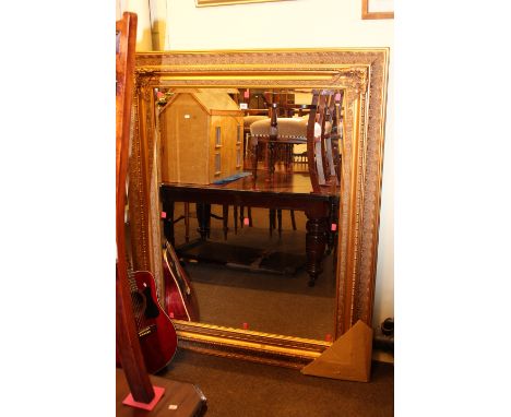 Large gilt composition framed mirror