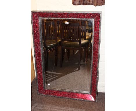 Contemporary mirror with 'jewelled' frame