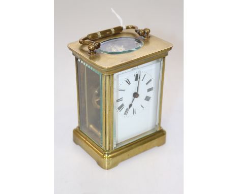Brass cased carriage clock