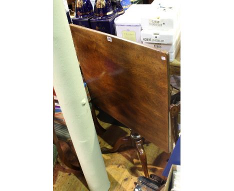 Victorian mahogany snap top supper table on pedestal tripod base