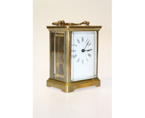 Brass cased carriage clock