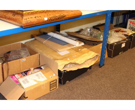 Collection of toy soldiers, ship model kits and ephemera, ordnance survey maps, military books, picture, etc