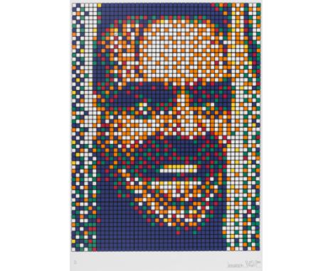 δ Invader (b.1969) Rubik Kubrick The Shining (Jack) Screenprint in colours, 2007, signed and dated in pencil, numbered from t
