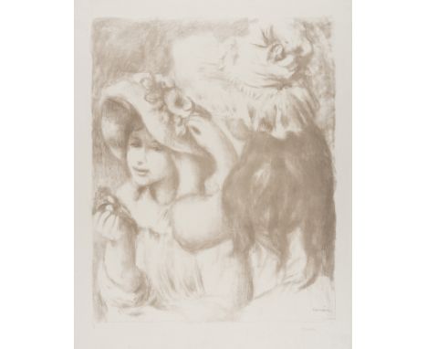 Pierre-Auguste Renoir (1841-1919) Le Chapeau epingle (2e planche) (D., S. 30) Lithograph printed in bistre violace, 1898, wit