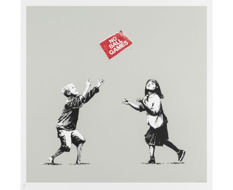 δ Banksy (b.1974) No Ball Games (Grey) Screenprint in colours, 2009, signed and numbered from the edition of 250 in pencil, o