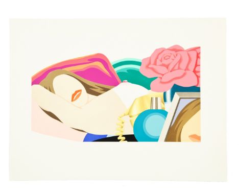 ** Tom Wesselmann (1931-2004) Nude with Rose Lithograph and screenprint in colours with embossing, 1976, signed in pencil, nu