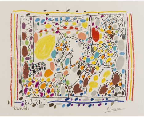 δ Pablo Picasso (1881-1973) The Picador II (Mourlot 350; Bloch 1017) Lithograph printed in colours, 1961, signed in pencil, a