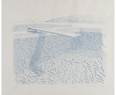 δ David Hockney (b.1937) Lithographic Water Made of Lines (M.C.A Tokyo 210) Lithograph printed in colours, 1978-1980, signed,