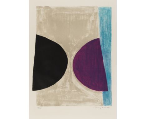 δ Terry Frost (1915-2003) Black, Purple and Blue (Kemp 46) Lithograph printed in colours, 1969, signed and numbered from the 