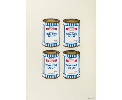 δ Banksy (b.1974) Soup Cans Quad (Cream Paper) Screenprint in colours, 2006, signed and numbered from the edition of 54 in pe