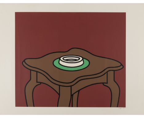 δ Patrick Caulfield (1936-2005) Occasional Table (Cristea 29) Screenprint in colours, 1972, signed and numbered from the edit