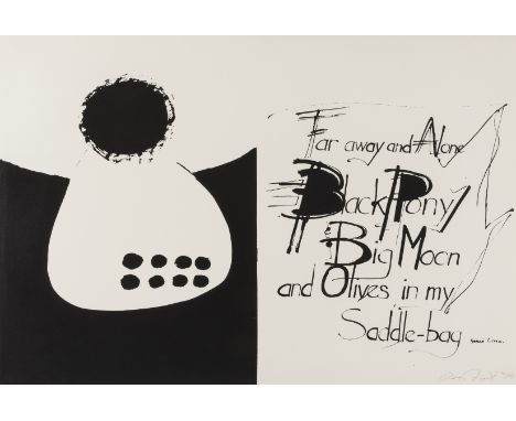 δ Terry Frost (1915-2003) Far Away and Alone (Kemp 74) The rare screenprint in black, 1976, signed and dated pencil, one of o