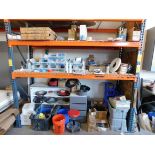 Contents of (3) Shelves Only Including: Cabinet hardware, Edge Banding Supplies, Misc. Fasteners,