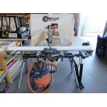 Ridgid Model R4121 Wood Chop Saw with Chop saw Hood with Ridgid Dust Collection VAC and Extra