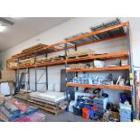 (4) Sections of Pallet Racking with Wire Decking, 44" W x 9' L x 12' H, Comes with Additional Wire