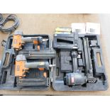 Senco Model PW150R Nail Gun with (2) Ridgid Nail Guns, Stapler with Staple Inventory