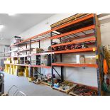 (5) Sections of Pallet Racking with Wire Decking, 44" W x 9' L x 12' H,(3) Shelves