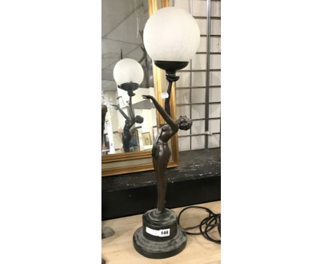 ART DECO STYLE LAMP - HEIGHT 66CM &amp; WIDTH 10CM