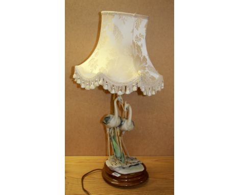 A Giuseppe Armani table lamp and shade, H. 73cm.