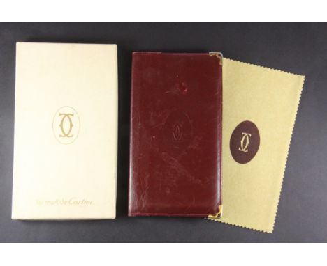 A Must de Cartier vintage leather wallet, Size. 19cm x 10.5cm.