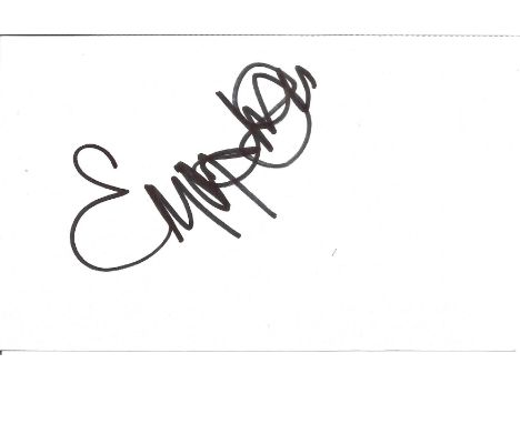 Emma Watson signed 6 x 4 white card. Emma Charlotte Duerre Watson 15/4/1990 is an English actress better known for playing He