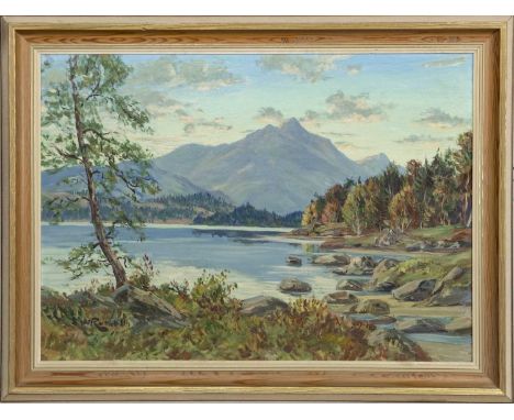 WILLIAM RUSSELL (SCOTTISH 20TH CENTURY),BEN VENUE &amp; LOCH ACHRAYoil on board, signed, titled label versoimage size 52cm x 
