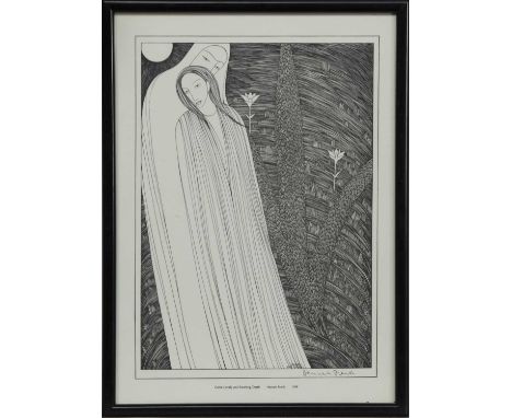 AFTER HANNAH FRANK (SCOTTISH 1908 - 2008)COME LONELY AND SOOTHING DEATHprint on paperimage size 28cm x 20cm, overall size 30c
