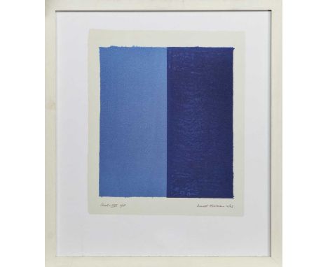 AFTER BARNETT NEWMAN,CANTO VII &amp; CANTO VIIIprints on paperimage size 29cm x 28cm each, overall size 49cm x 43cm each Fram