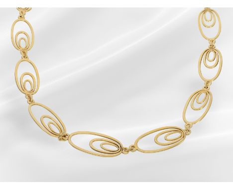 Kette/Collier: sehr dekorative vintage Goldkette aus 18K Gold: Ca. 68cm lang, ca. 32,9g, 18K Gold, Kastenschloss mit Sicherhe