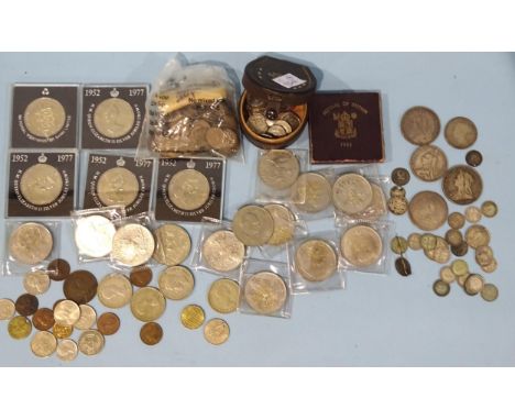 George III (1760-1820), a 1762 threepence, 1820 crown (worn), Victoria (1837-1901) an 1845 four-pence, 1891 double-florin, cr