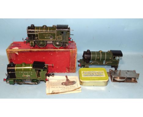 Hornby, O gauge, L457 No.1 Special 0-4-0 SR Tank Engine A950, with key, (boxed), No.1 0-4-0 LNER Tank Engine 2900 and a No.1 