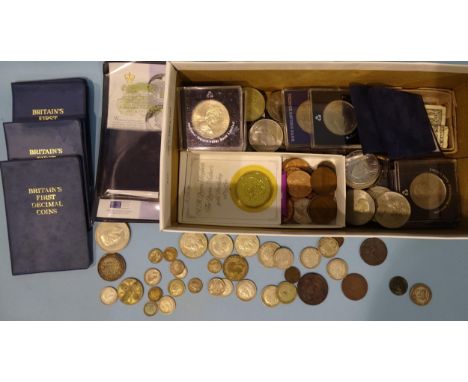 Royal Mint, a Guernsey 1997 silver proof five-pound and one-pound coin, a 1997 silver proof Falkland Islands five-pounds, all