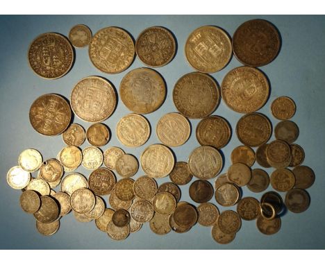Victoria (1837-1901), a collection of silver coinage, comprising half-crowns (x8), florins (x2, including 1849 Godless), shil
