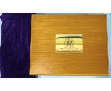 The Royal Mint, 'The Queen Elizabeth II Golden Jubilee Twenty-Four Silver Proof Crown Collection', in fitted case and purple 