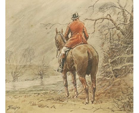 AFTER "SNAFFLES" CHARLES JOHNSON PAYNE  FOXCATCHERS Pencil signed print42cm x 37.5cm