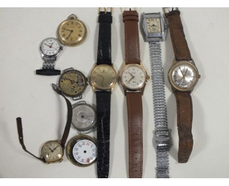 A COLLECTION OF VINTAGE WRISTWATCHES ETC